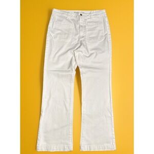 Michael Kors Size 12 White High Rise‎ Wide Leg Jeans NWT